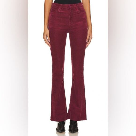 7 For All Mankind Ultra High Rise Skinny Boot in Burgundy Size 32 - Picture 1 of 15